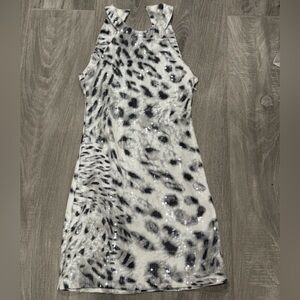 Parker Leopard Print Sequin Dress- XS
